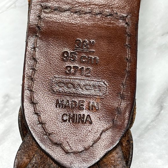 Vintage Coach Braided Belt 38 - Picture 3 of 9